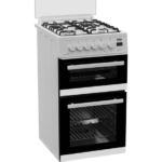 Beko EDG507W Freestanding Double Oven Gas Cooker with Gas Hob White