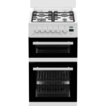 Beko EDG507W Freestanding Double Oven Gas Cooker with Gas Hob White - Image 2