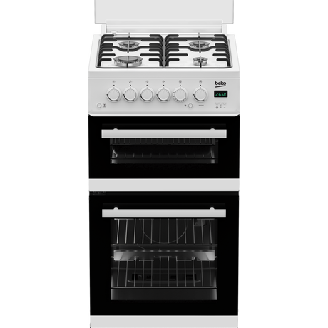 beko-edg507w-freestanding-double-oven-gas-cooker-with-gas-hob-white-1082389057 Beko EDG507W Freestanding Double Oven Gas Cooker with Gas Hob White - Image 2