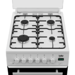 Beko EDG507W Freestanding Double Oven Gas Cooker with Gas Hob White - Image 3