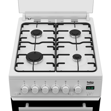 beko-edg507w-freestanding-double-oven-gas-cooker-with-gas-hob-white-1082389059 Beko EDG507W Freestanding Double Oven Gas Cooker with Gas Hob White - Image 3