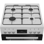 Beko EDG6231W 60cm Twin Cavity Gas Cooker with Enamel Hob White - Image 3