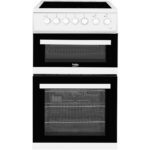 Beko EDVC503W 50cm Electric Double Oven with Ceramic Hob - White