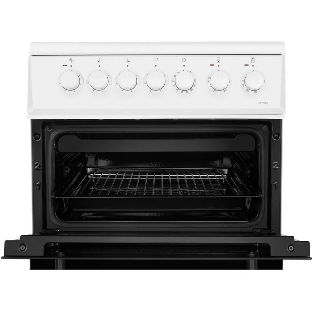 beko-edvc503w-50cm-electric-double-oven-with-ceramic-hob-white-white-1082389119 Beko EDVC503W 50cm Electric Double Oven with Ceramic Hob - White - Image 4