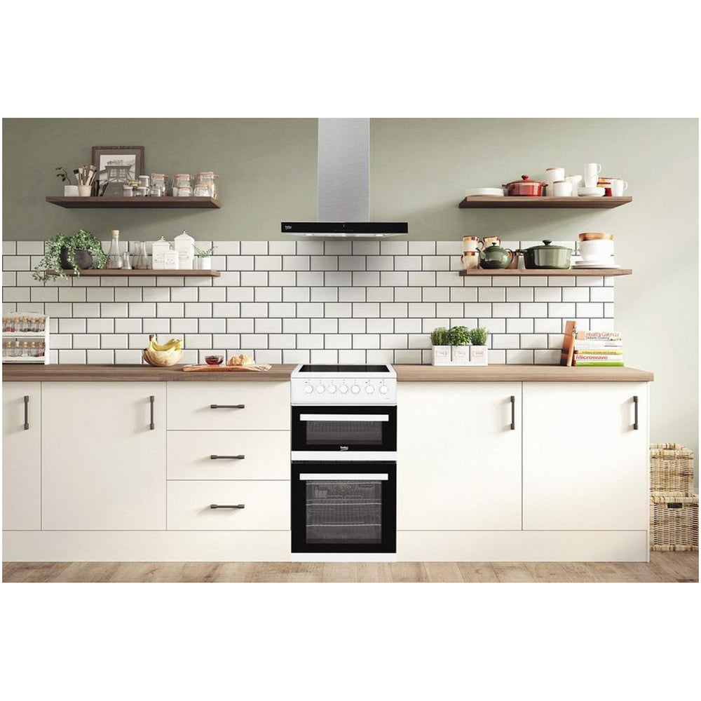 beko-edvc503w-50cm-electric-double-oven-with-ceramic-hob-white-white-1082389123 Beko EDVC503W 50cm Electric Double Oven with Ceramic Hob - White - Image 7