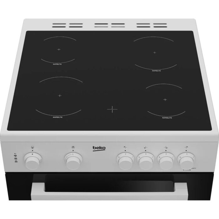 Beko ETC611W 60cm Oven Electric Cooker with Ceramic Hob White - Image 7
