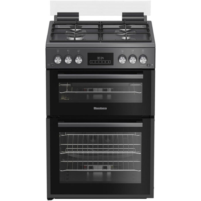Blomberg GGRN655N 60cm Freestanding Double Oven Gas Cooker Anthracite - Image 1