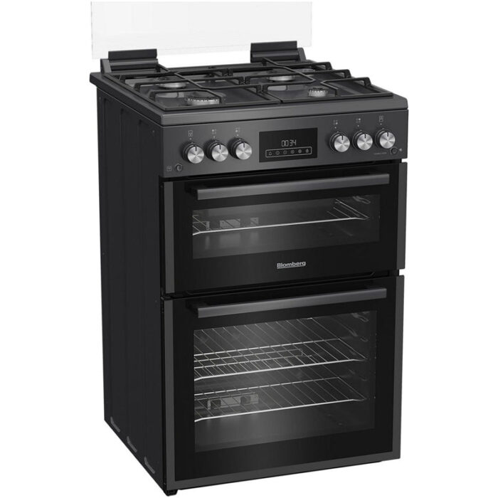 Blomberg GGRN655N 60cm Freestanding Double Oven Gas Cooker Anthracite - Image 2