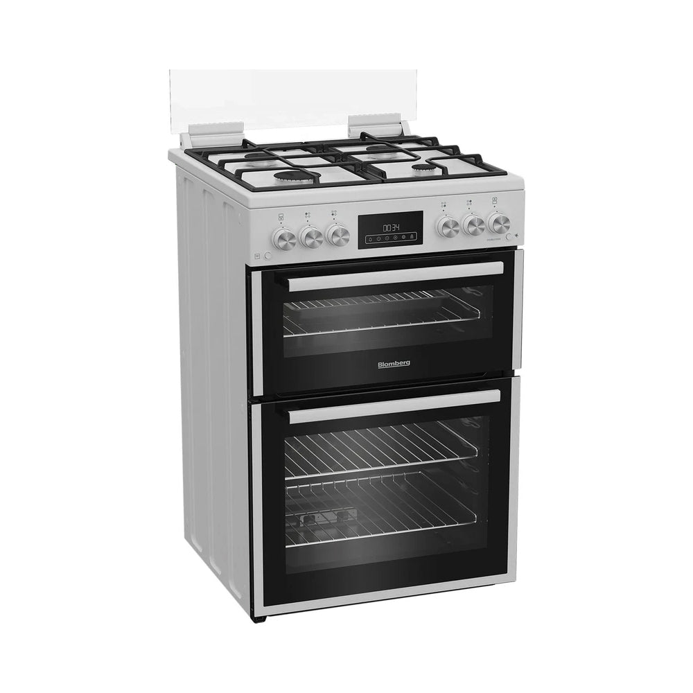 blomberg-ggrn655w-60cm-freestanding-double-oven-gas-cooker-white-1155135409 Blomberg GGRN655W 60cm Freestanding Double Oven Gas Cooker White - Image 2