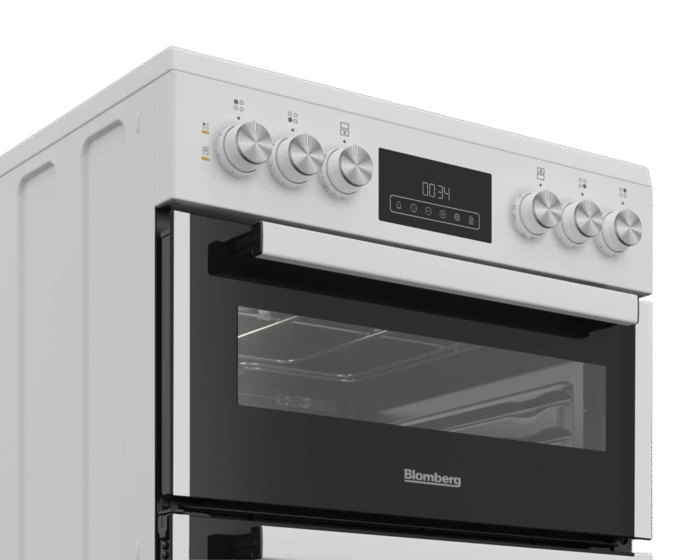 Blomberg HKRN651W 60cm Double Oven Electric Cooker with Vitroceramic Hob White - Image 3