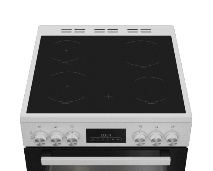 Blomberg HKRN651W 60cm Double Oven Electric Cooker with Vitroceramic Hob White - Image 2