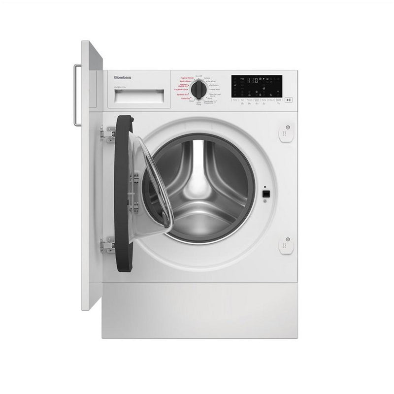 blomberg-lri1854110-8kg-5kg-1400-spin-built-in-washer-dryer-white-1082390408 Blomberg LRI1854110 8kg+5kg 1400 Spin Built In Washer Dryer White - Image 1