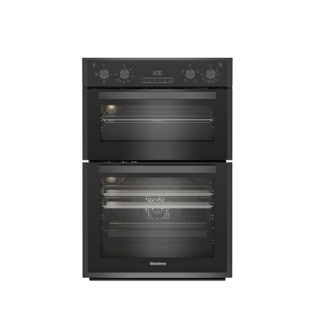 blomberg-rodn9202dx-built-in-electric-double-oven-dark-steel-1082390932 Blomberg RODN9202DX Built In Electric Double Oven Dark Steel - Image 1