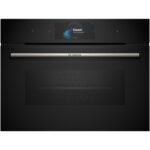Bosch CSG7584B1 Series 8 47L Built-in compact oven with Steam Function Black - A+ Rated