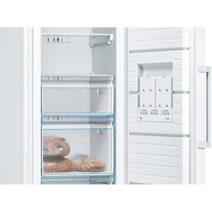 Bosch GSN36VWEPG Series 4 186cm High Freestanding Frost Free Upright Freezer White - Image 4