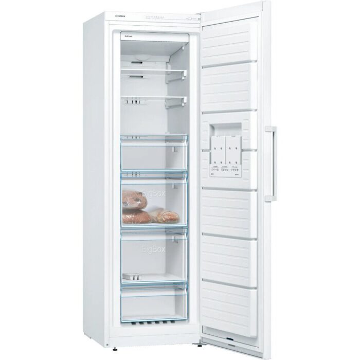 Bosch GSN36VWEPG Series 4 186cm High Freestanding Frost Free Upright Freezer White - Image 2