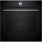 Bosch HBG7764B1B 60cm Series 8 Pyrolytic Electric Built in Single Oven with Air Fry Funtion in Black