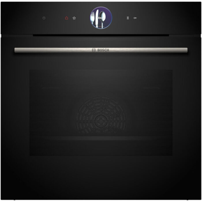 Bosch HBG7764B1B 60cm Series 8 Pyrolytic Electric Built in Single Oven with Air Fry Funtion in Black - Image 1