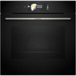 Bosch HBG7784B1 60cm Series 8 Pyrolytic Electric Built in Single Oven With Air Fry Function In Black