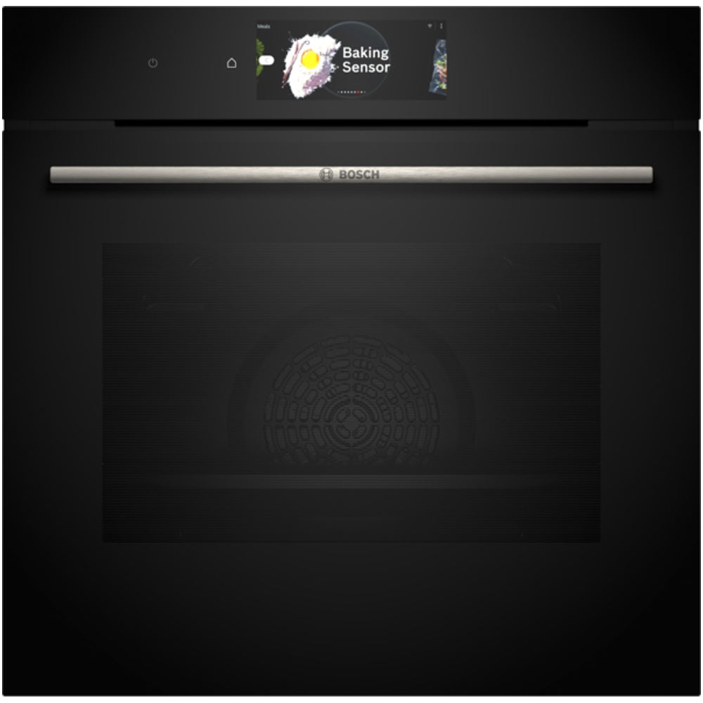 bosch-hbg7784b1-60cm-series-8-pyrolytic-electric-built-in-single-oven-with-air-fry-function-in-black-1168160353 Bosch HBG7784B1 60cm Series 8 Pyrolytic Electric Built in Single Oven With Air Fry Function In Black - Image 1