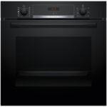 Bosch HQA534BB3B 60cm Series 8 Electric Built in Single Oven with Added Steam Function in Black