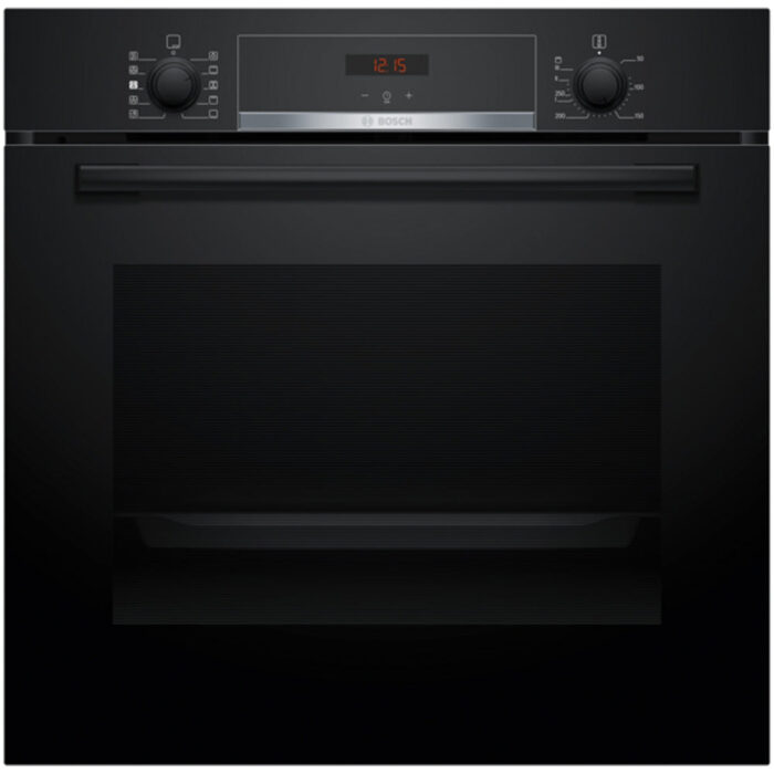 Bosch HQA534BB3B 60cm Series 8 Electric Built in Single Oven with Added Steam Function in Black - Image 1
