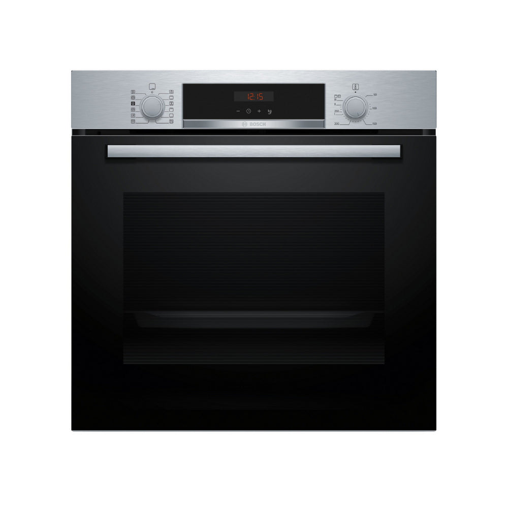 bosch-hqa534bs3b-series-4-built-in-electric-single-oven-60cm-stainless-steel-1082392075 Bosch HQA534BS3B Series 4 Built In Electric Single Oven 60cm Stainless Steel - Image 1
