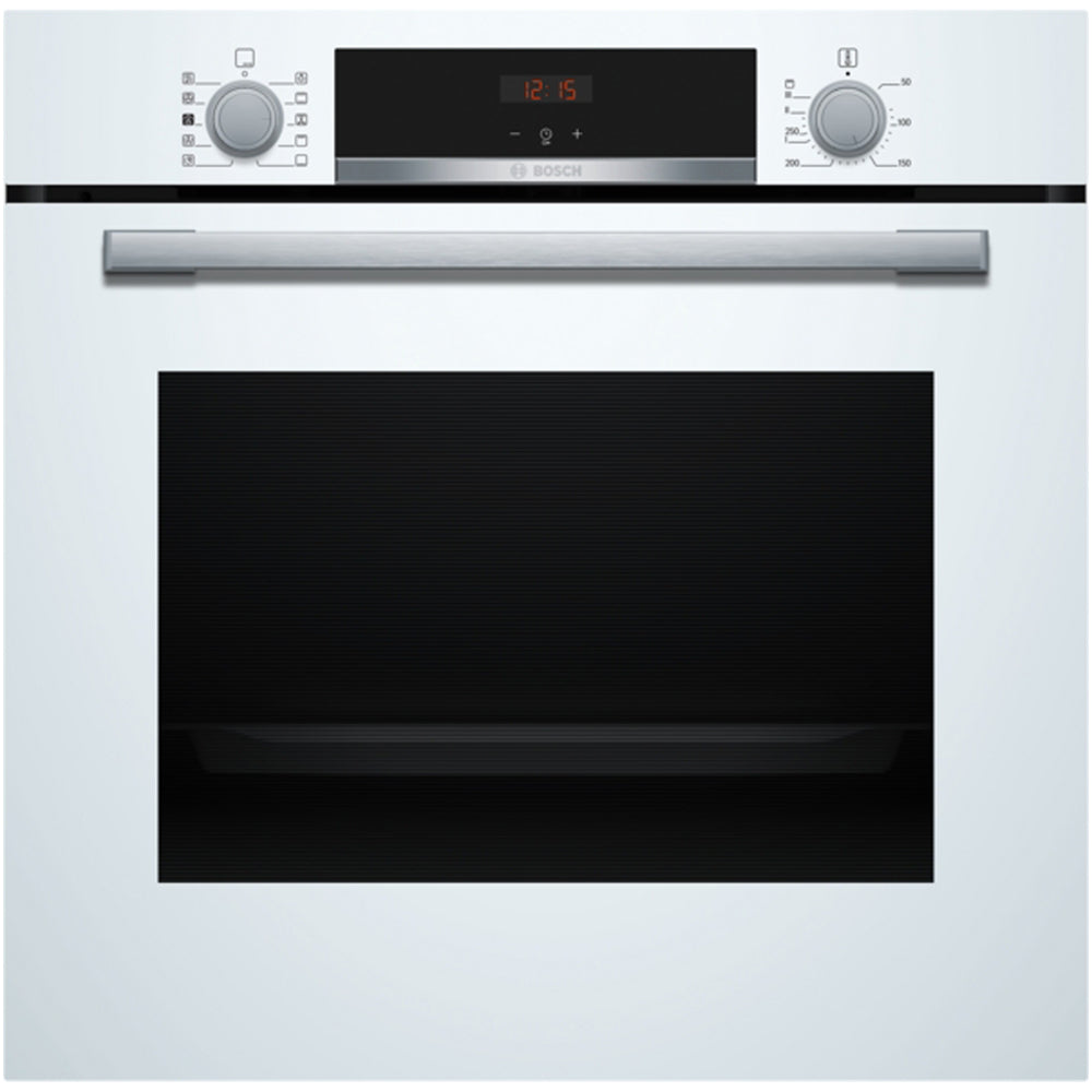 bosch-hqa534bw3b-series-4-71l-built-in-electric-single-oven-white-a-rated-1178550790 Bosch HQA534BW3B Series 4 71L Built-In Electric Single Oven White - A+ Rated - Image 1
