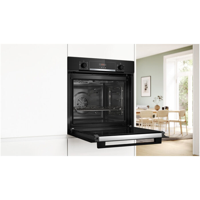 Bosch HQA574BB3B Series 4 71L Built-In Electric Single Pyrolytic Oven Black - A+ Rated - Image 5