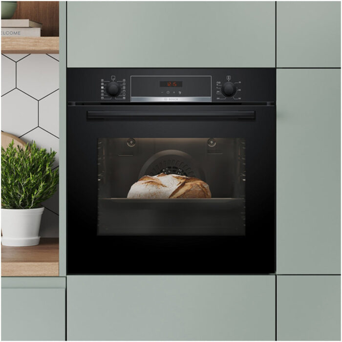 Bosch HQA574BB3B Series 4 71L Built-In Electric Single Pyrolytic Oven Black - A+ Rated - Image 4