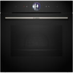 Bosch HSG7364B1B 60 cm Series 8 Hydrolytic Electric Single Oven With Steam and Air Fry Function in Black