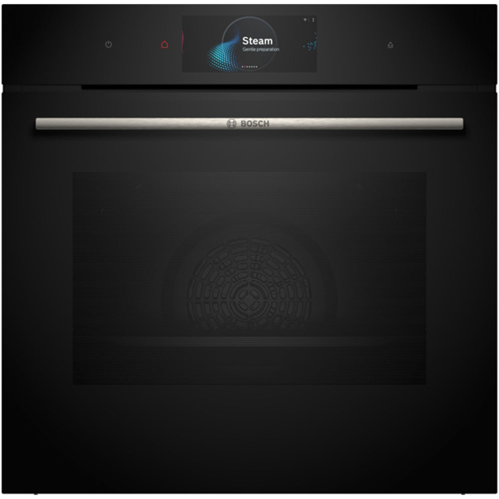 bosch-hsg7584b1-series-8-71l-built-in-electric-single-oven-black-a-rated-1178550796 Bosch HSG7584B1 Series 8 71L Built-In Electric Single Oven Black - A+ Rated - Image 1