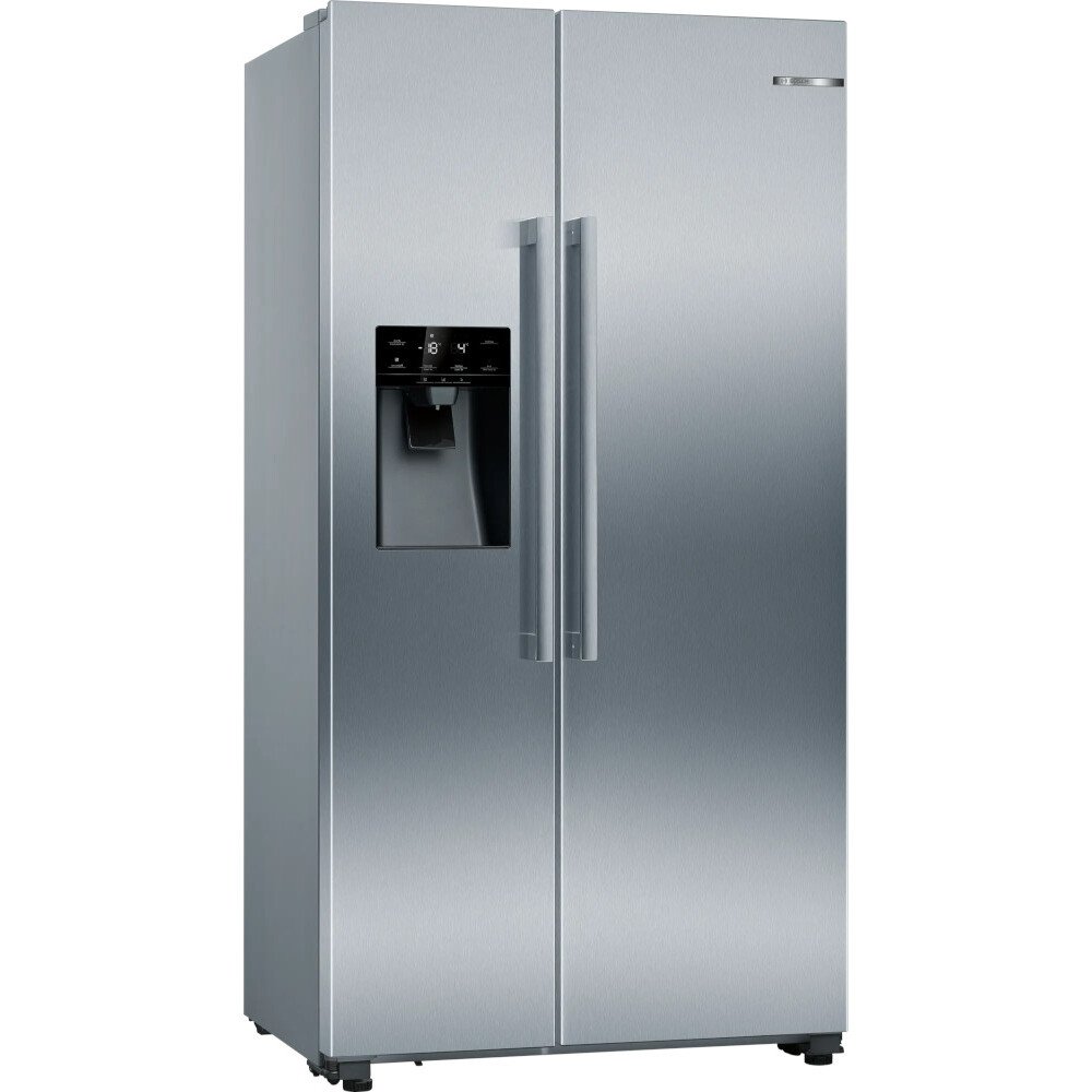 bosch-kad93aierg-series-6-plumbed-american-fridge-freezer-stainless-steel-e-rated-stainless-steel-1177469114 Bosch KAD93AIERG Series 6 Plumbed American Fridge Freezer Stainless Steel - E Rated - Image 1