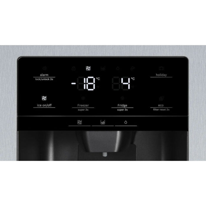 Bosch KAD93AIERG Series 6 Plumbed American Fridge Freezer Stainless Steel - E Rated - Image 3