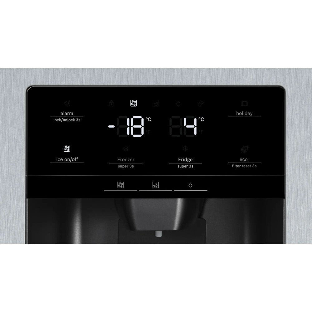 bosch-kad93aierg-series-6-plumbed-american-fridge-freezer-stainless-steel-e-rated-stainless-steel-1177469121 Bosch KAD93AIERG Series 6 Plumbed American Fridge Freezer Stainless Steel - E Rated - Image 3