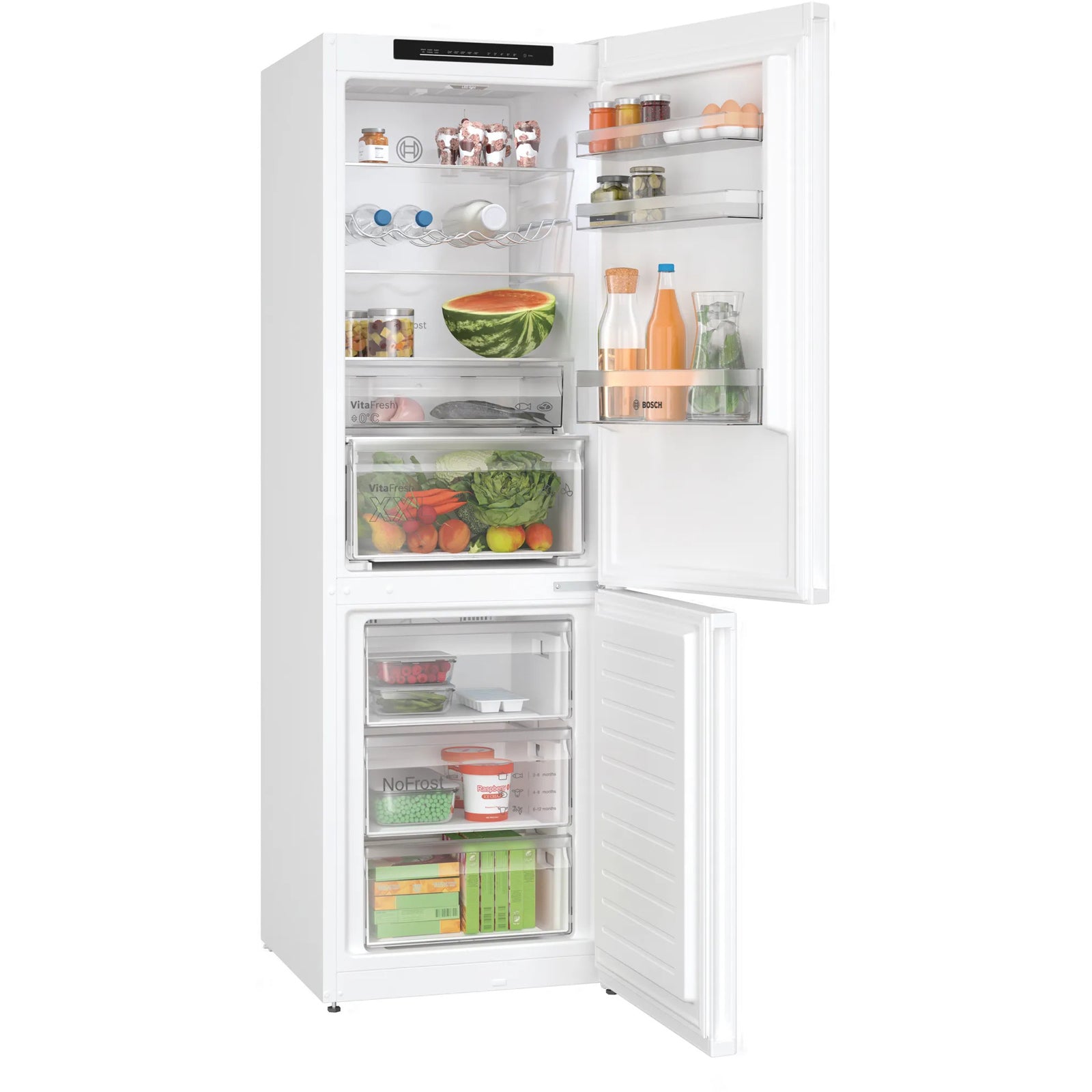 bosch-kgn362wdfg-series-4-freestanding-60cm-frost-free-fridge-freezer-white-1082392258 Bosch KGN362WDFG Series 4 Freestanding 60cm Frost Free Fridge Freezer White - Image 3
