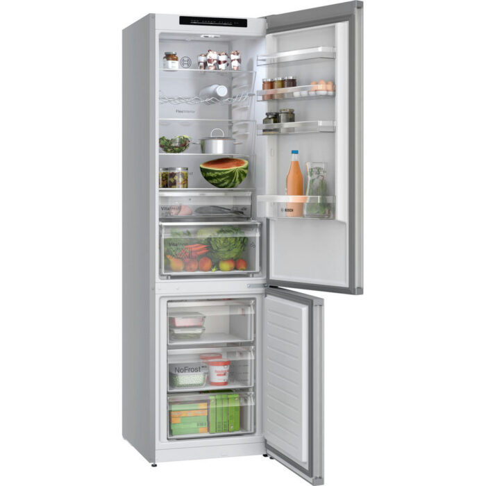 Bosch KGN392LAFG Series 4 Freestanding Fridge Freezer 60cm No Frost Stainless Steel - Image 2