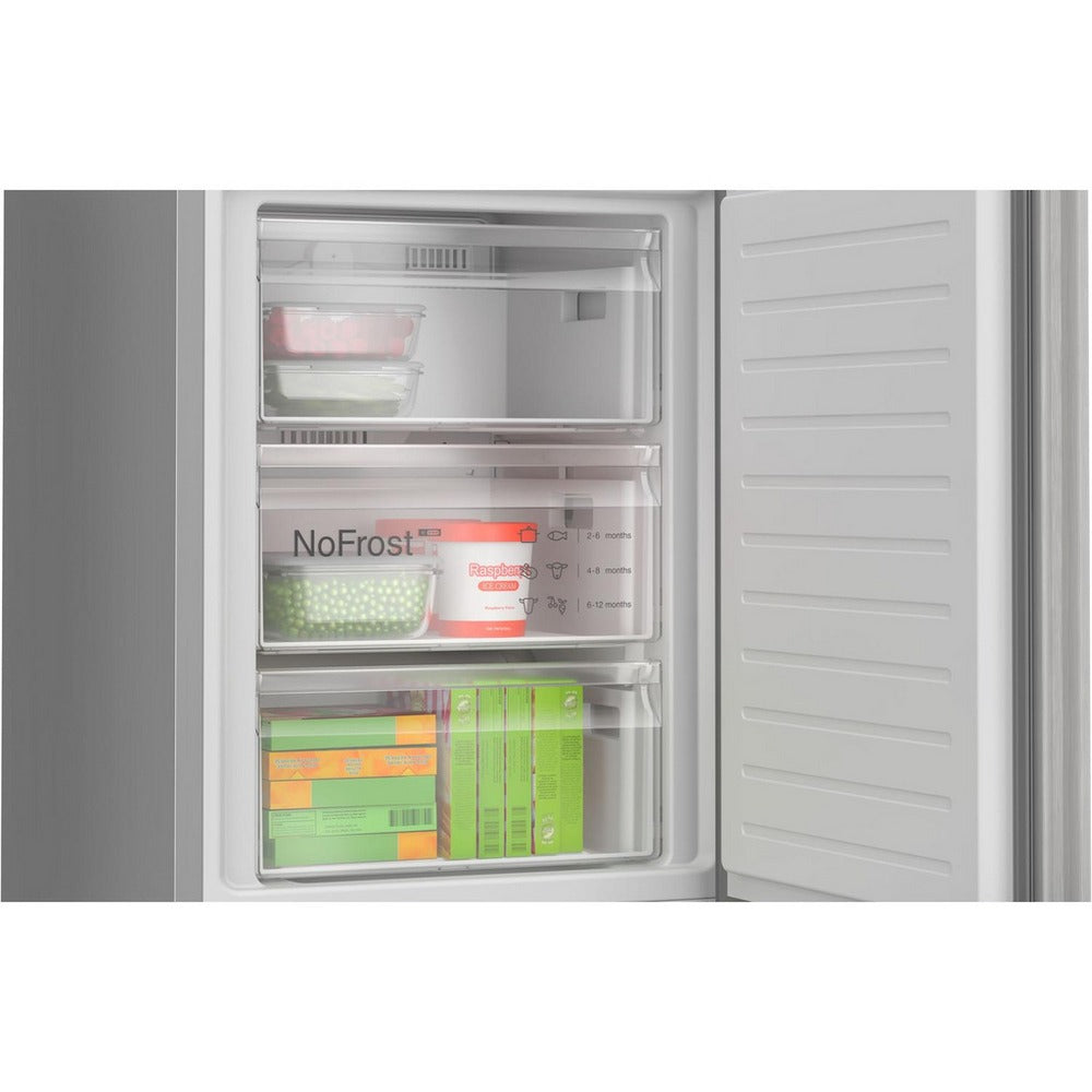 bosch-kgn392lagg-60cm-60-40-total-no-frost-fridge-freezer-stainless-steel-look-1166472636 Bosch KGN392LAGG Series 4 60cm Total No Frost Fridge Freezer Stainless Steel - Image 4