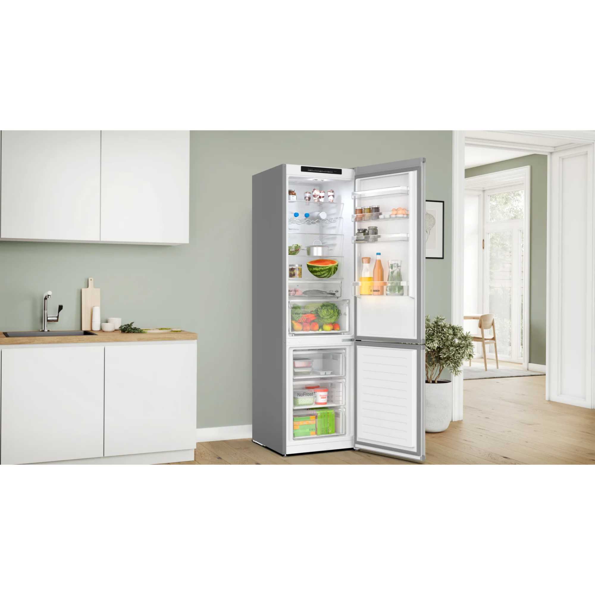 bosch-kgn392lbfg-series-4-freestanding-frost-free-fridge-freezer-stainless-steel-1082392298 Bosch KGN392LBFG Series 4 Freestanding Frost Free Fridge Freezer Stainless Steel - Image 2