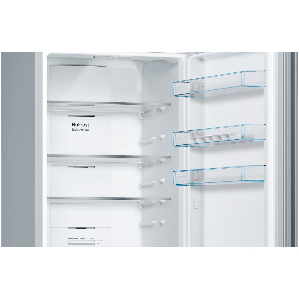 bosch-kgn392lebg-60cm-series-4-total-no-frost-fridge-freezer-stainless-steel-1161078496 Bosch KGN392LEBG 60cm Series 4 Total No Frost Fridge Freezer Stainless Steel - Image 3