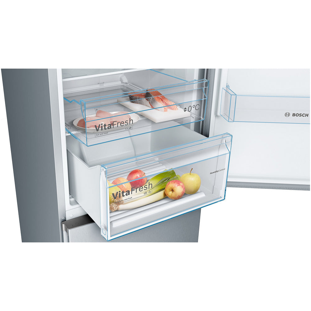 bosch-kgn392lebg-60cm-series-4-total-no-frost-fridge-freezer-stainless-steel-1161078498 Bosch KGN392LEBG 60cm Series 4 Total No Frost Fridge Freezer Stainless Steel - Image 4