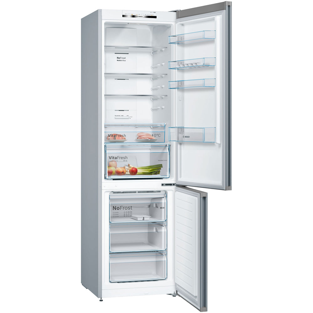 bosch-kgn392lebg-60cm-series-4-total-no-frost-fridge-freezer-stainless-steel-1161078499 Bosch KGN392LEBG 60cm Series 4 Total No Frost Fridge Freezer Stainless Steel - Image 2