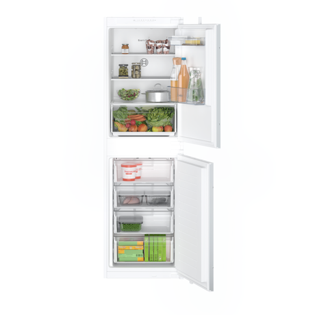 bosch-kin85nse0g-series-2-frost-free-integrated-fridge-freezer-white-1082392363 Bosch KIN85NSE0G Series 2 Frost Free Integrated Fridge Freezer White - Image 1