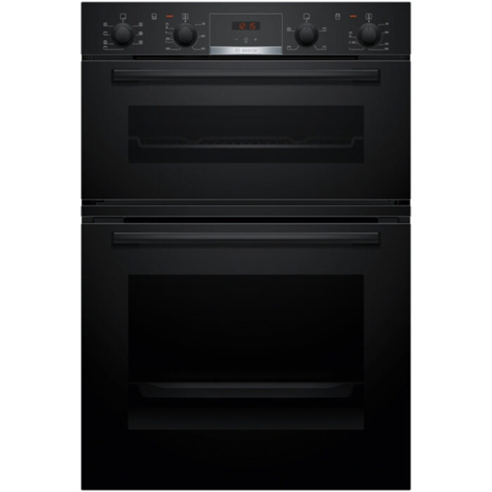 Bosch MBA533BB3B Series 4 Built-In Electric Double Oven Black - A+B Rated - Image 1