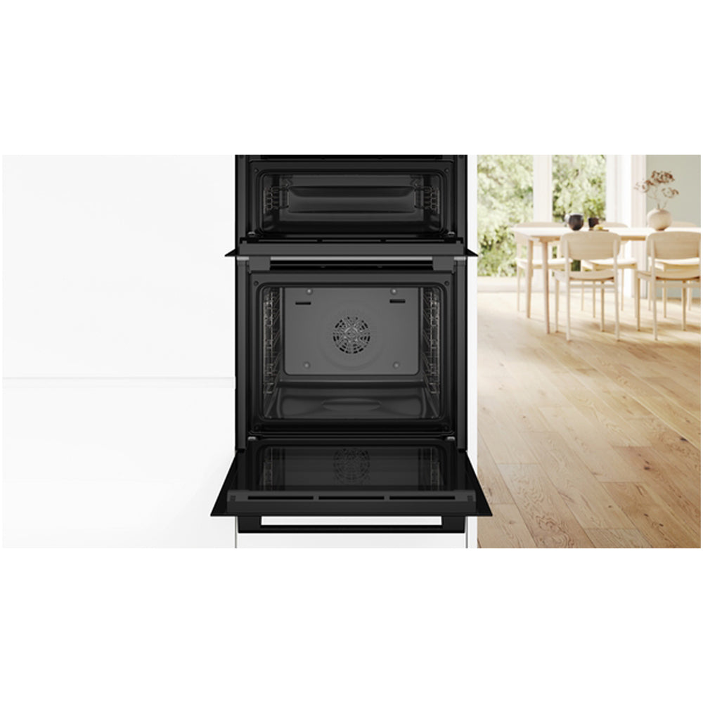 bosch-mba533bb3b-electric-double-oven-1178187089 Bosch MBA533BB3B Series 4 Built-In Electric Double Oven Black - A+B Rated - Image 5