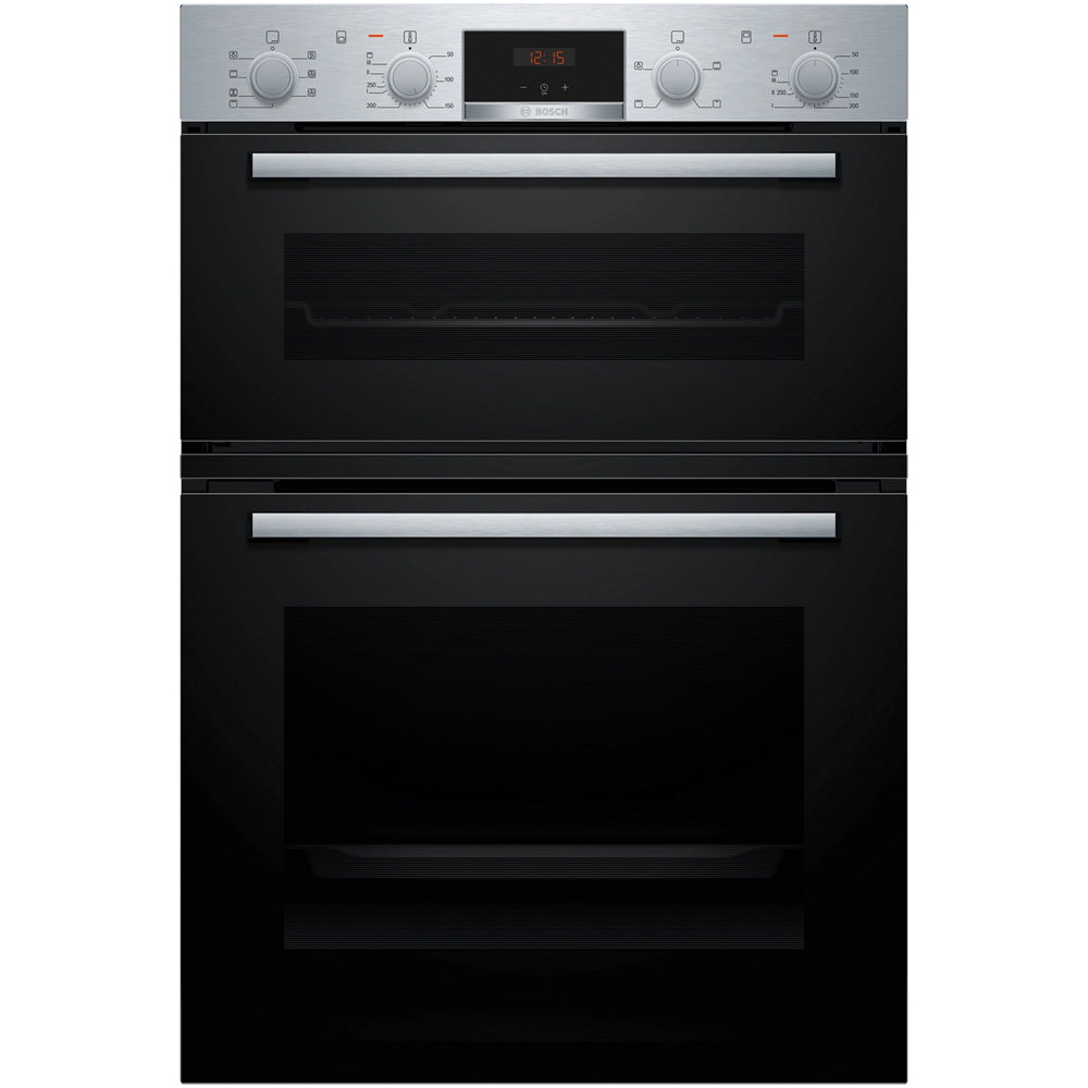 bosch-mba533bs3b-series-4-60cm-built-in-double-electric-oven-stainless-steel-1168090638 Bosch MBA533BS3B Series 4 60cm Built In Double Electric Oven Stainless Steel - Image 1