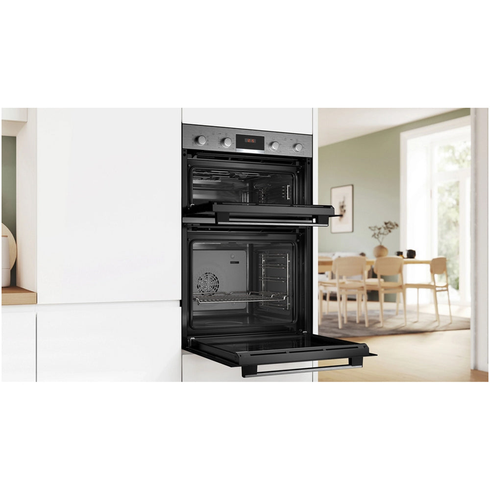 bosch-mba533bs3b-series-4-60cm-built-in-double-electric-oven-stainless-steel-1168090645 Bosch MBA533BS3B Series 4 60cm Built In Double Electric Oven Stainless Steel - Image 4