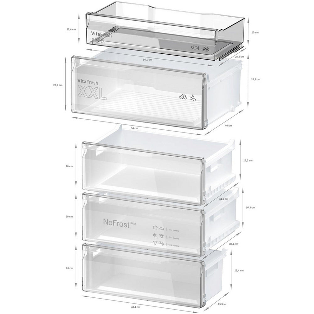 bosch-series-4-kgn492ldfg-free-standing-frost-free-fridge-freezer-stainless-steele-1170497490 Bosch Series 4 KGN492LDFG Freestanding Frost Free Fridge Freezer Stainless Steel - Image 8