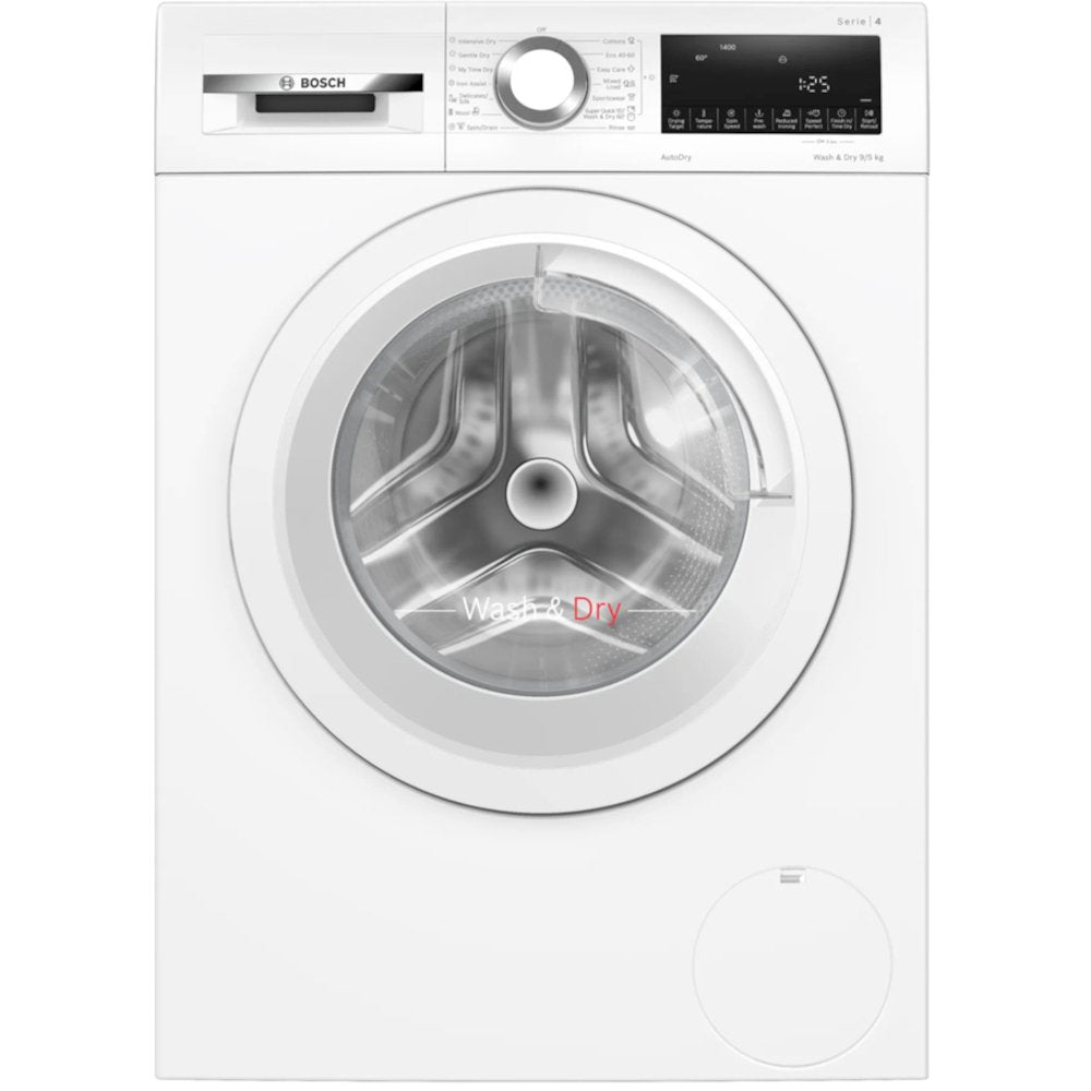 bosch-wna144v9gb-series-4-freestanding-washer-dryer-9-5kg-1400-spin-white-1108079292 Bosch WNA144V9GB Series 4 Freestanding Washer Dryer 9+5kg 1400 Spin White - Image 1