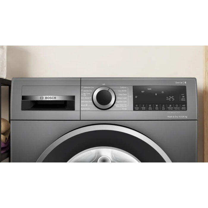 Bosch WNG254R1GB Series 6 Freestanding Washer Dryer 10.5+6kg 1400 Spin Graphite - Image 2